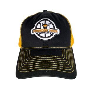 Foundry Four Distillery Snap Back Trucker Hat Black / Yellow Adjustable OS